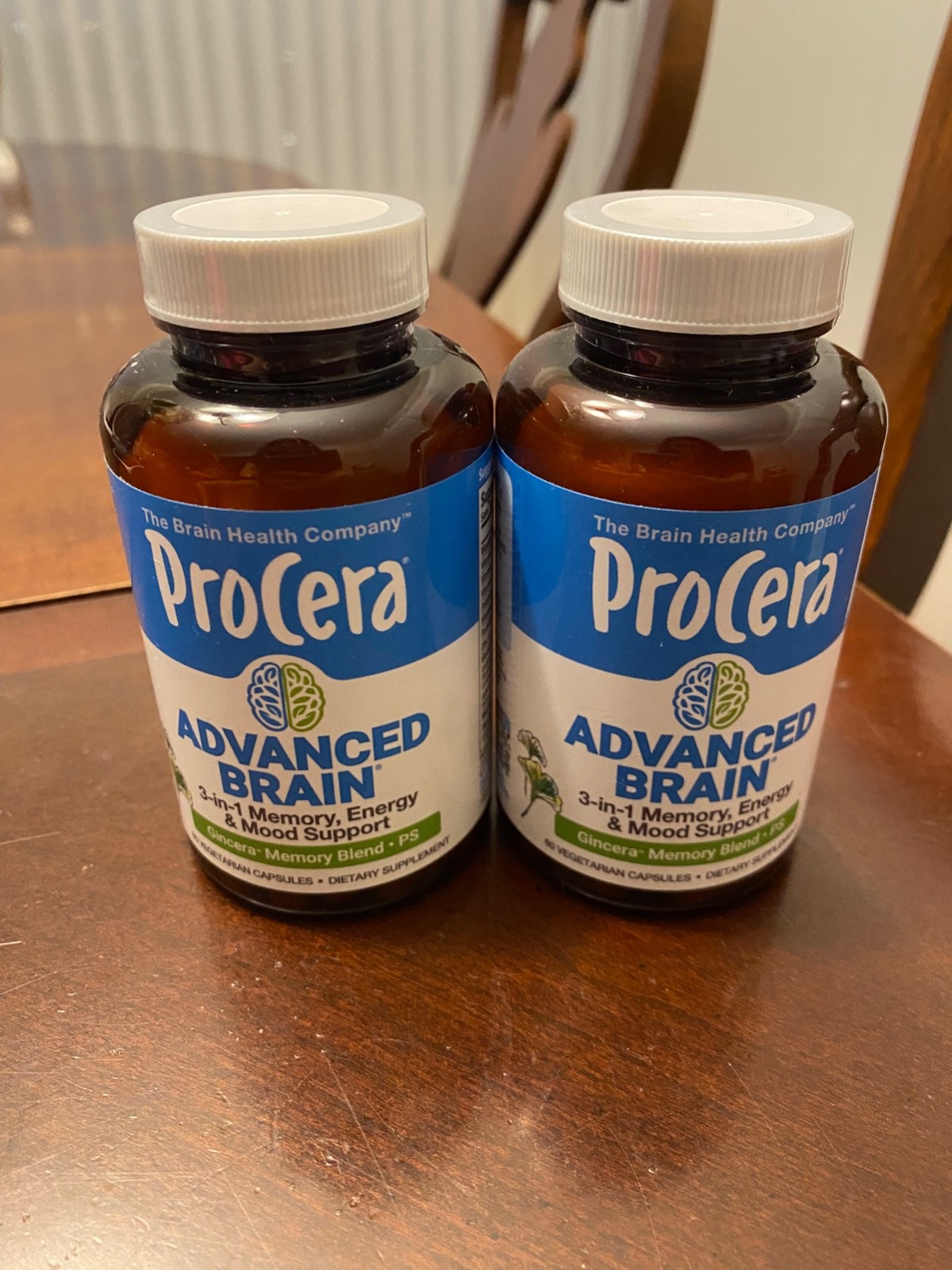 (2) Procera Advanced Brain Memory Energy Mood Support 60 Caps Exp 27 free ship
