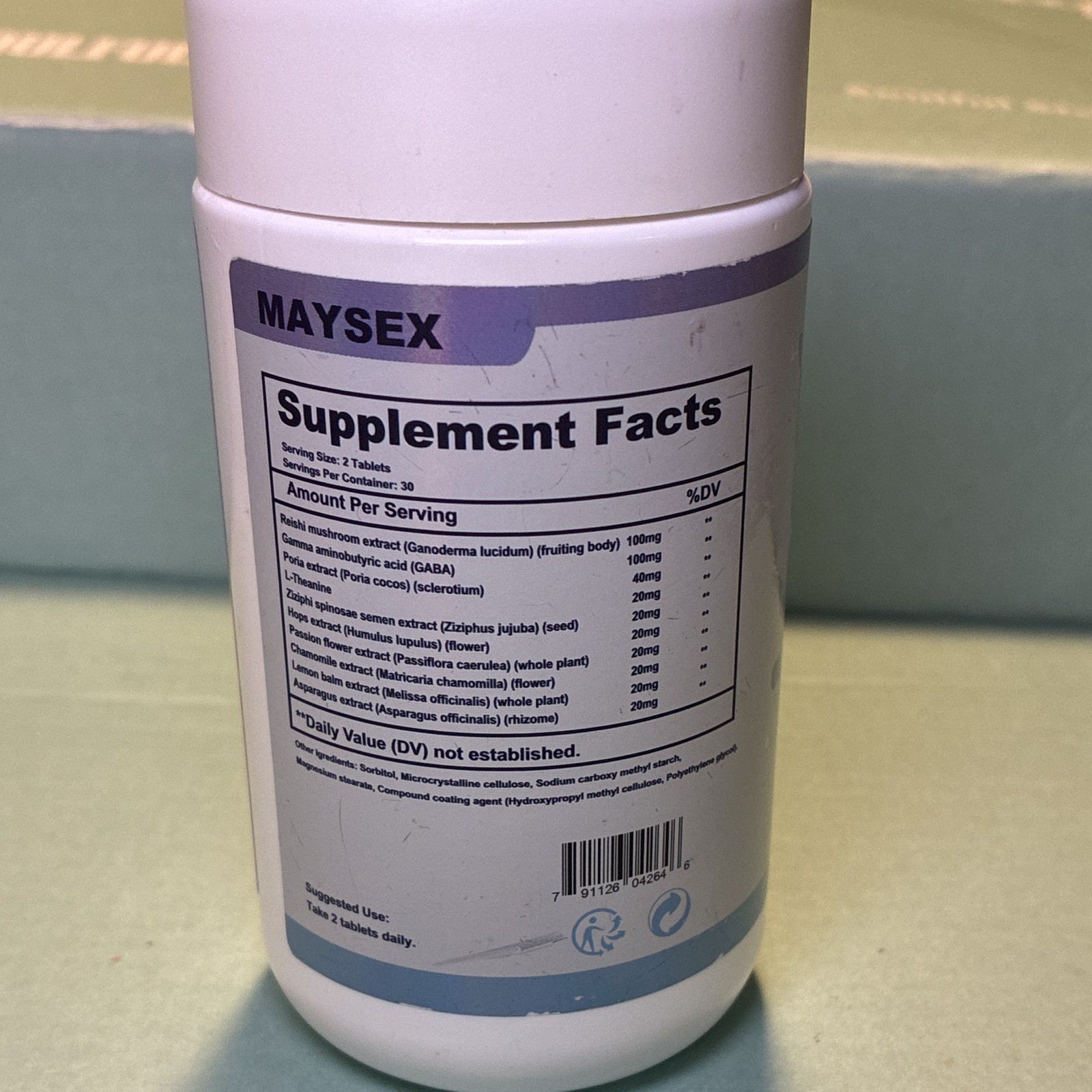 Bella Paz Reishi & GABA Sleep Support 60 Tablets w/ L-Theanine Exp 06/27