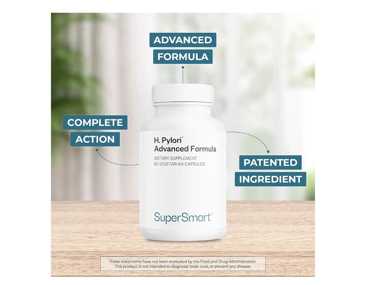 Supersmart H. Pylori Advanced Formula 20 Billion CFU per Day High Potency 60caps