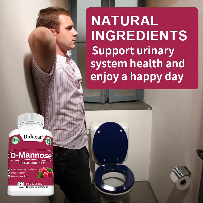 D Mannose Supplements Urinary Tract Cleanse Promotes Bladder Health 120 Capsules