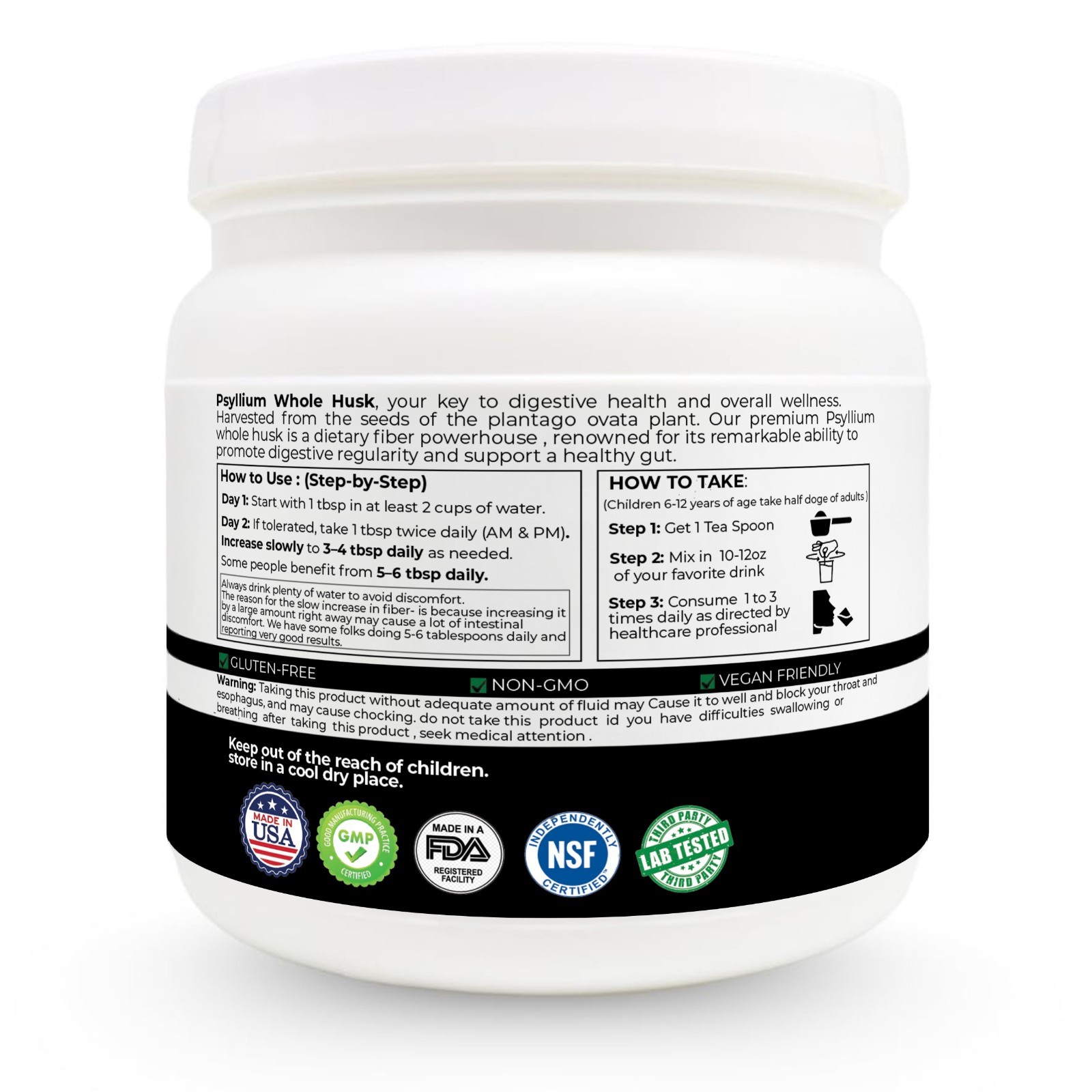 Psyllium Whole Husk 340g – Colon Health – Digestive Health | Fiber