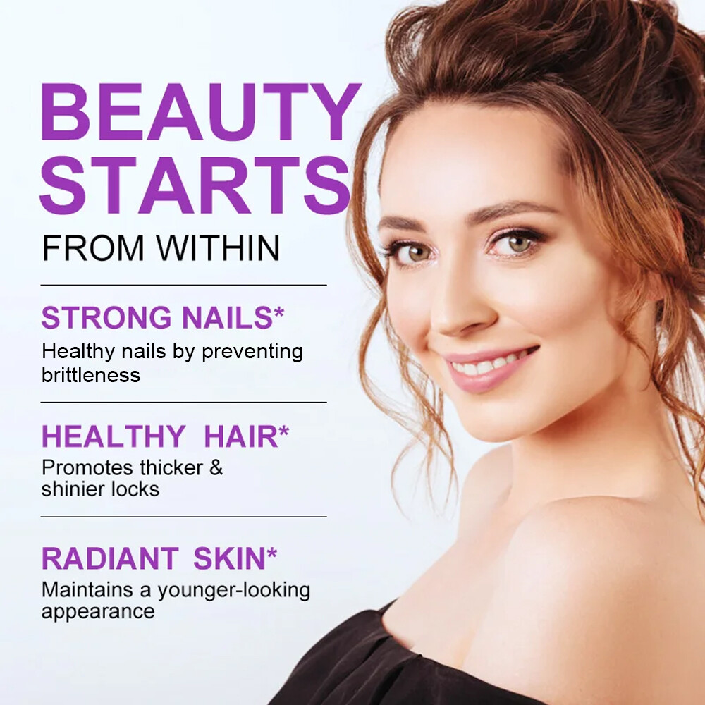 Extra Strength Hair Growth Vitamin – with Keratin, Biotin, Exp 7/2026