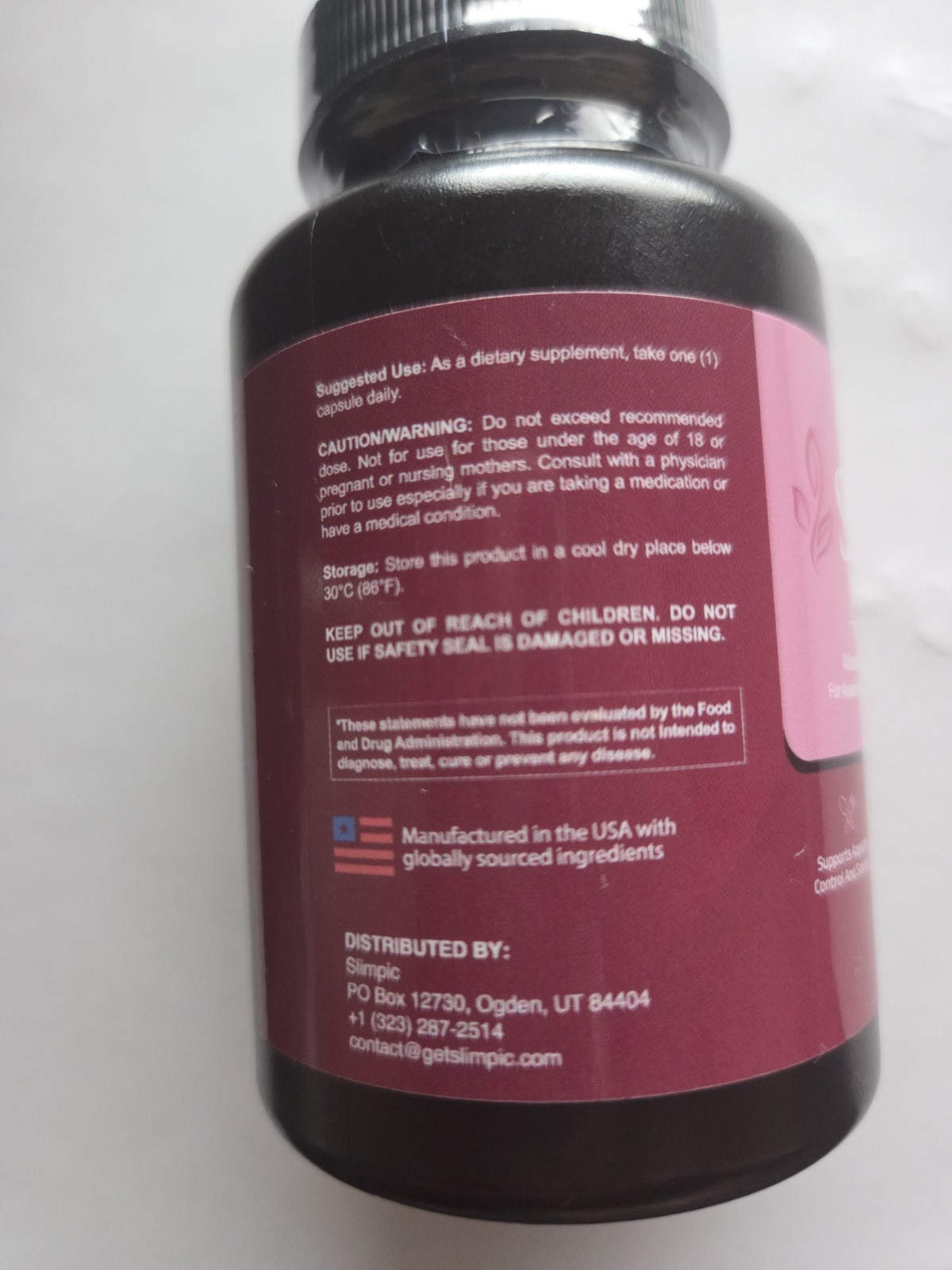 SlimPic Advanced Daily Support Dietary Supplement 30 Capsules