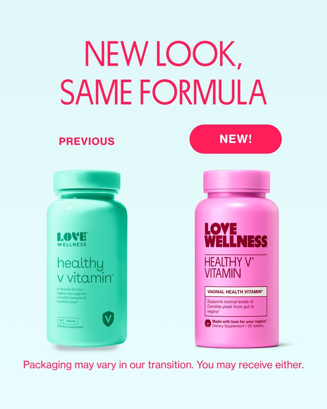 Love Wellness Healthy V Vitamin, 30 Caps (2 SET) Exp 6/27 Previous Packaging