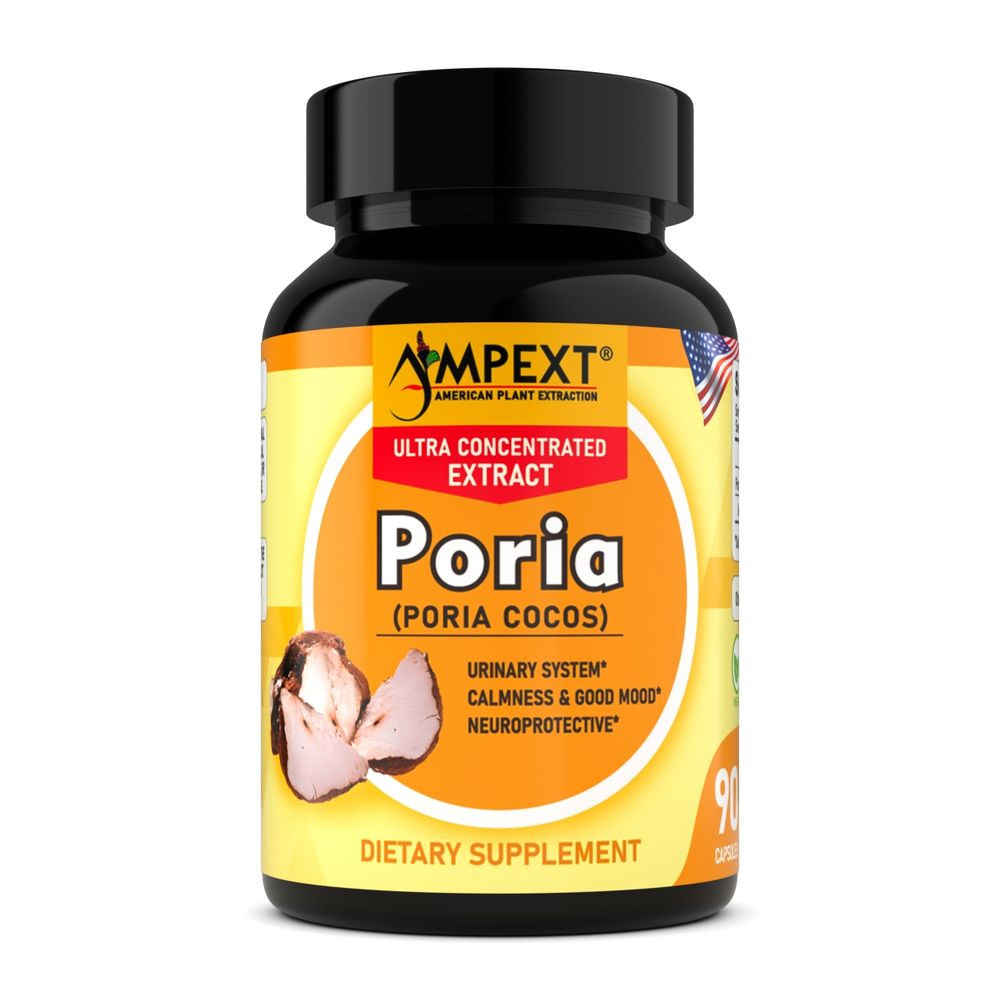 Poria Cocos Extract – Only Fruiting Bodies, Over 30% Beta-Glucans, 90 c