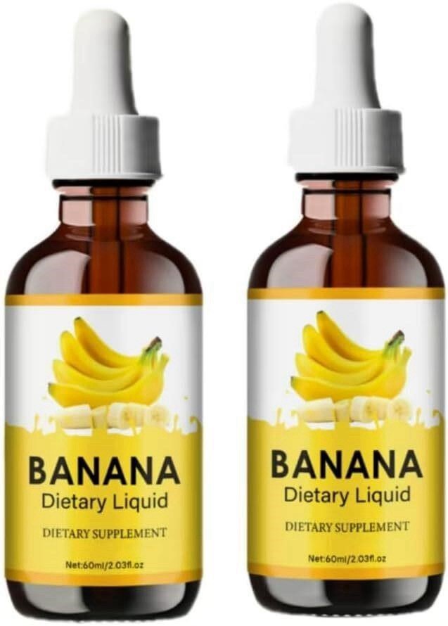 Banana Liquid Drops 2x 60ml Dietary Supplement | Natural Extract Made In USA