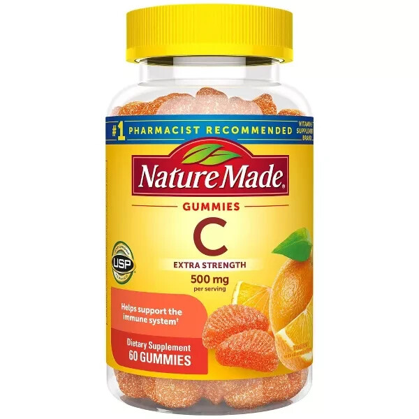 Nature Made Extra Strength Immune Support Gumimes 500 mg Vitamin C 60 count