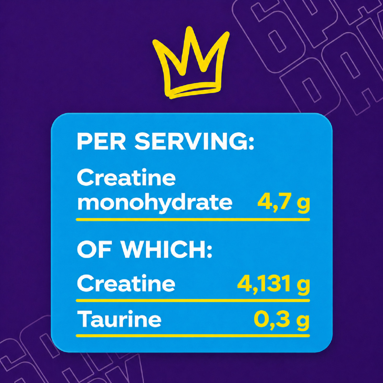 CREATINE – 300g – Muscle Regeneration Endurance – Creatine Monohydrate + Taurine