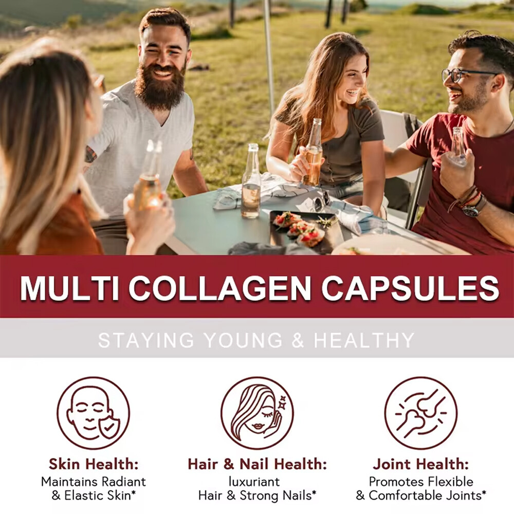 Collagen Complex for Women Collagen Protein Types I,II,III,V,X, Anti-Aging