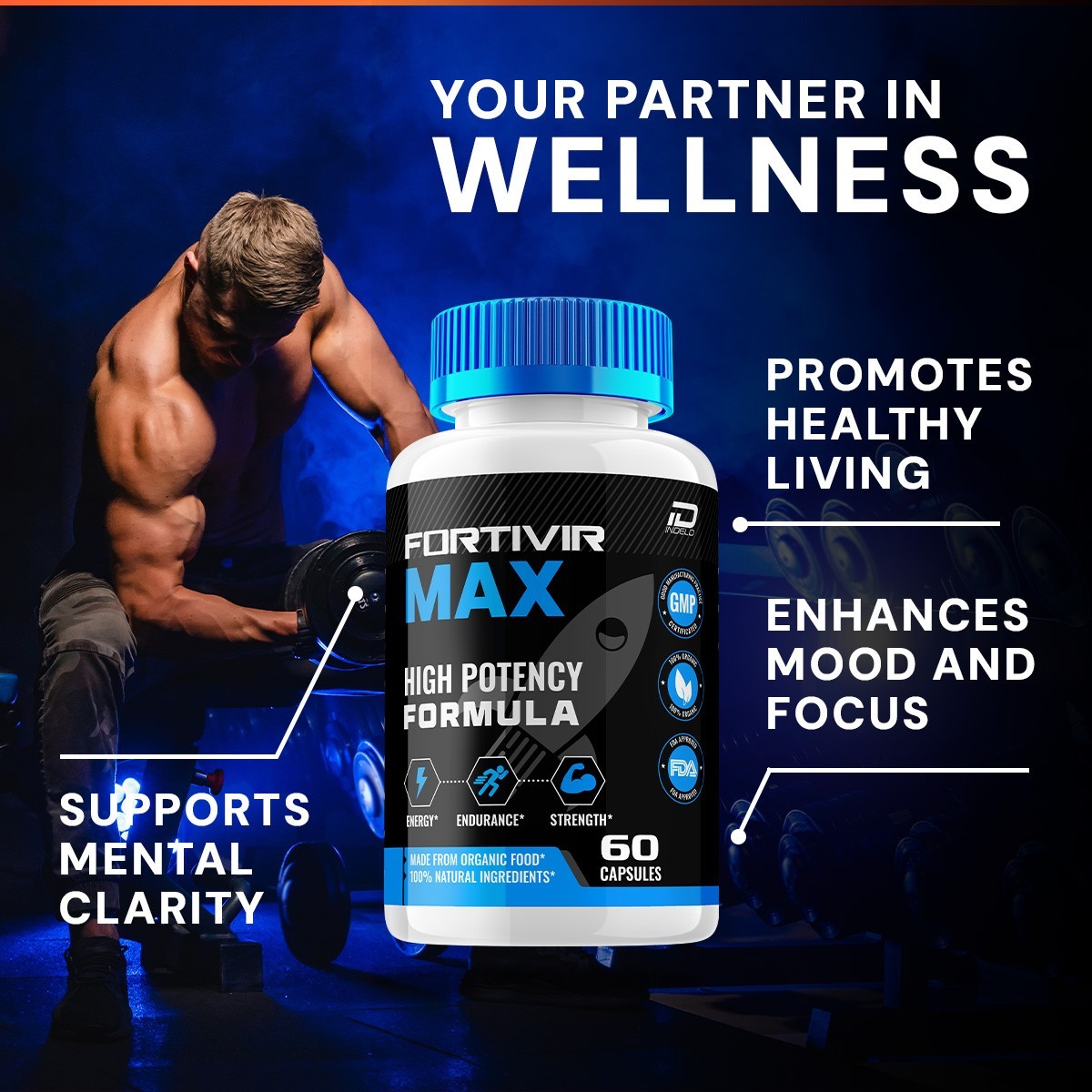 (2 Pack) Fortivir Max for Men Capsules – FortivirMax Vitamin Complex Pills