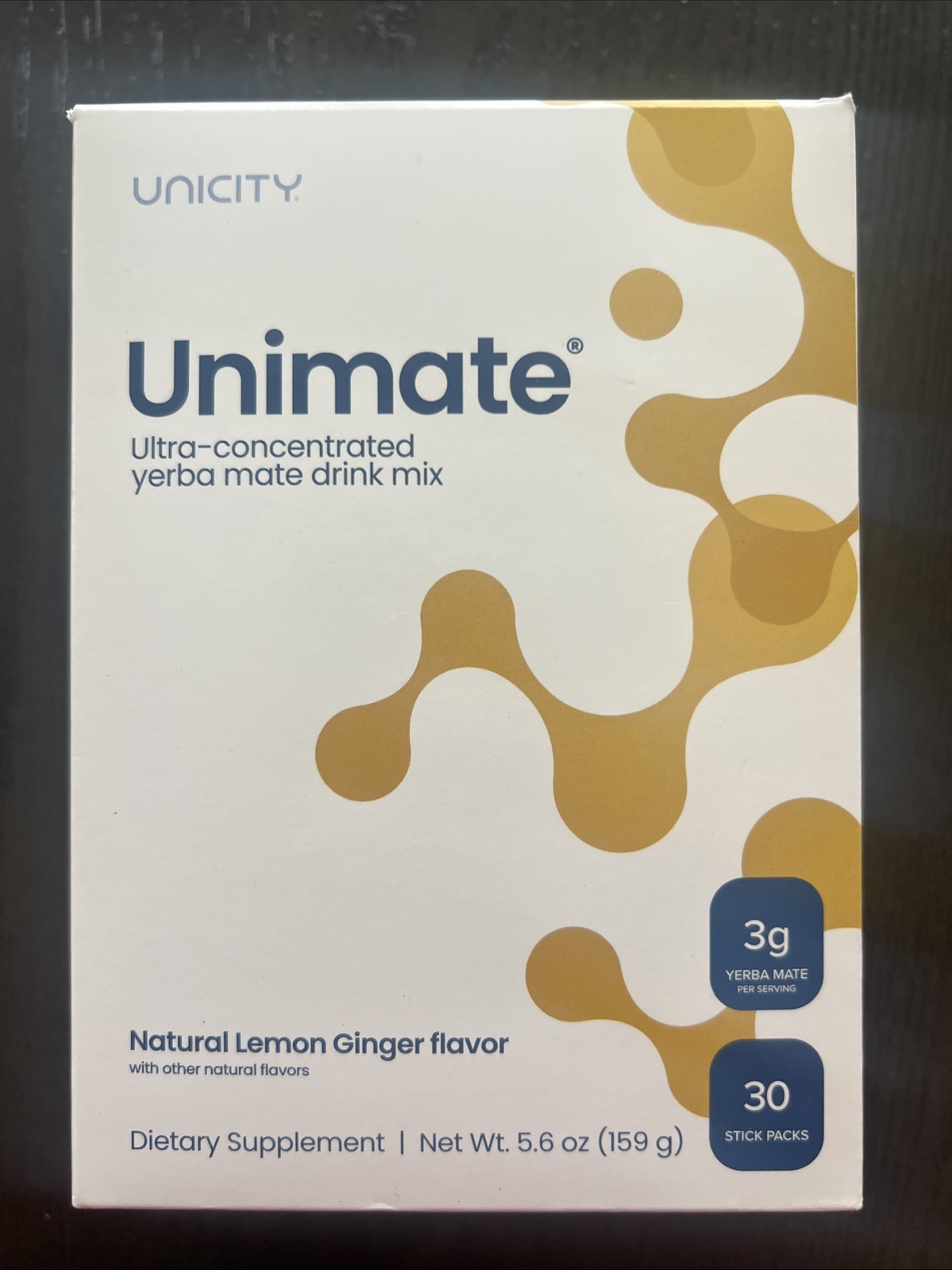 Unicity Unimate LEMON GINGER YERBA MATE 30 Packets/Servings Exp 11/2027 – New!