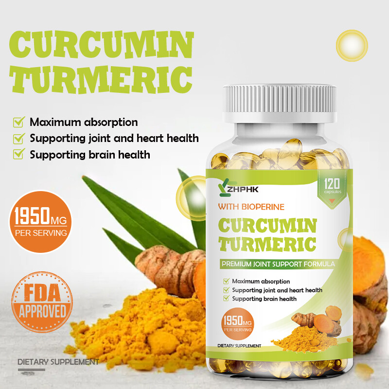 Turmeric capsules help with anti-inflammatory lipid-lowering liver protection