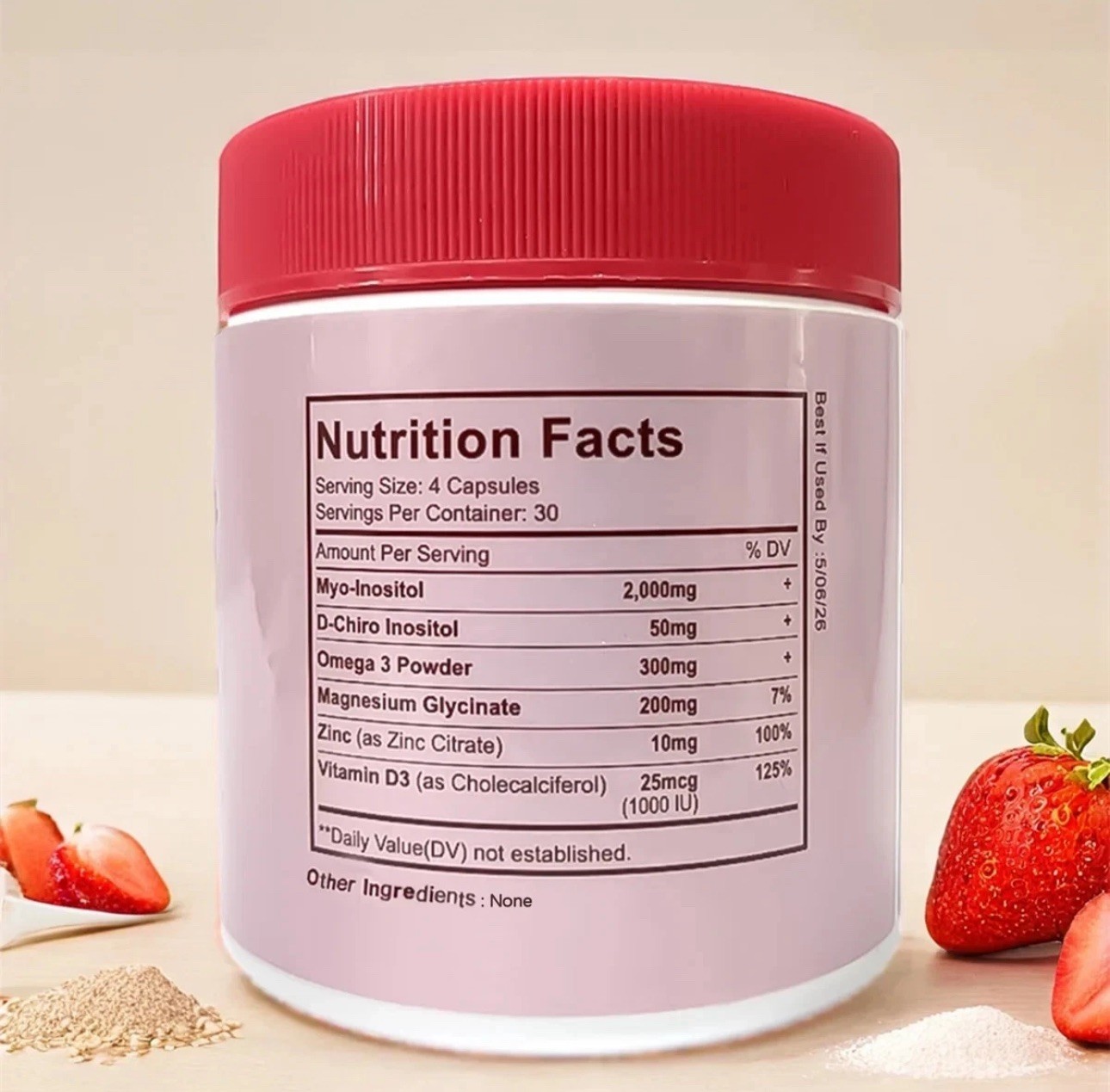 Happy Hormones Multivitamin for PCOS Peachy Perfect – 120 Capsules – exp 06/27