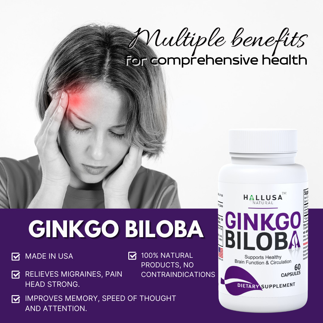 GINKGO BILOBA 240 mg – Cognitive Support – Memory & Concentration – 60 Caps