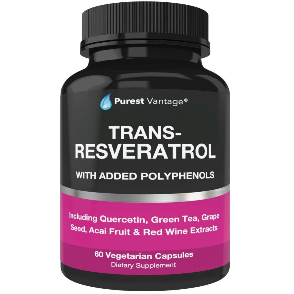 Resveratrol Supplement – Potent 1400mg Formula with 60 Count (Pack of 1)