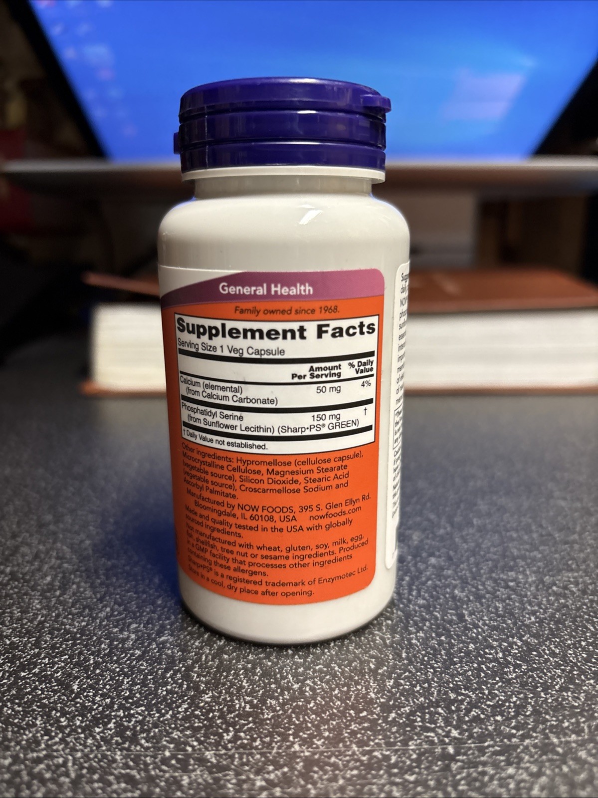 NOW FOODS Phosphatidyl Serine Soy-Free 150 mg 60 Veg Capsules Exp. 05/27