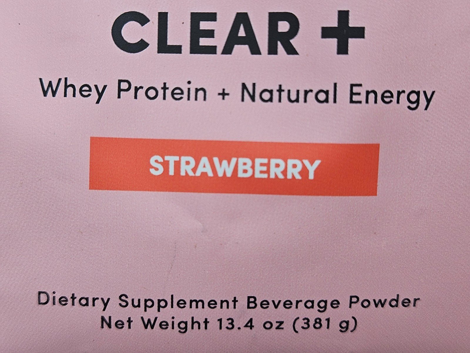 Tranont Clear + Whey Protein + Natural Energy Strawberry 13.4 oz – New! Exp 2/27