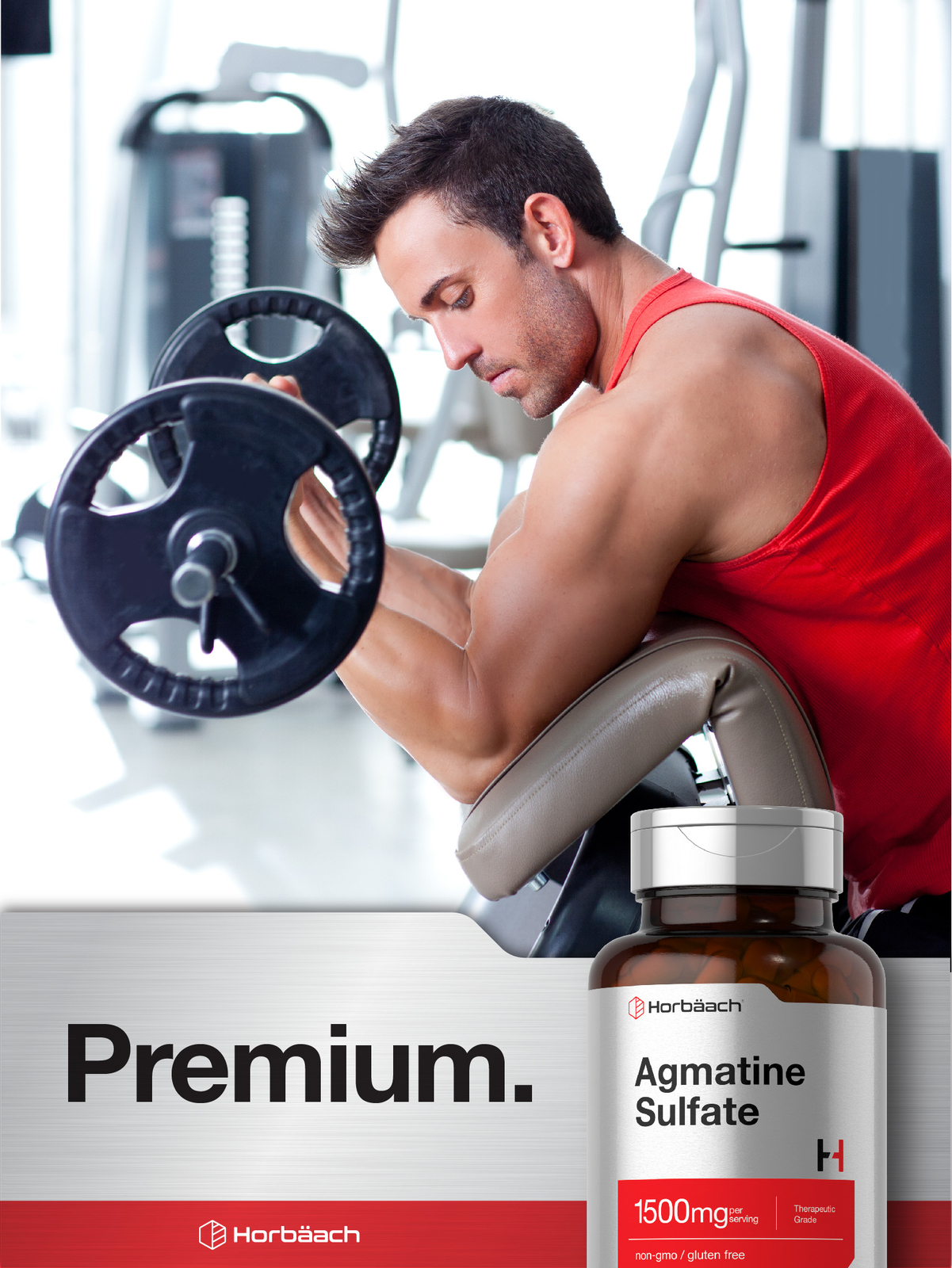 Agmatine Sulfate 1500mg | 60 Capsules | Pharmaceutical Grade | by Horbaach