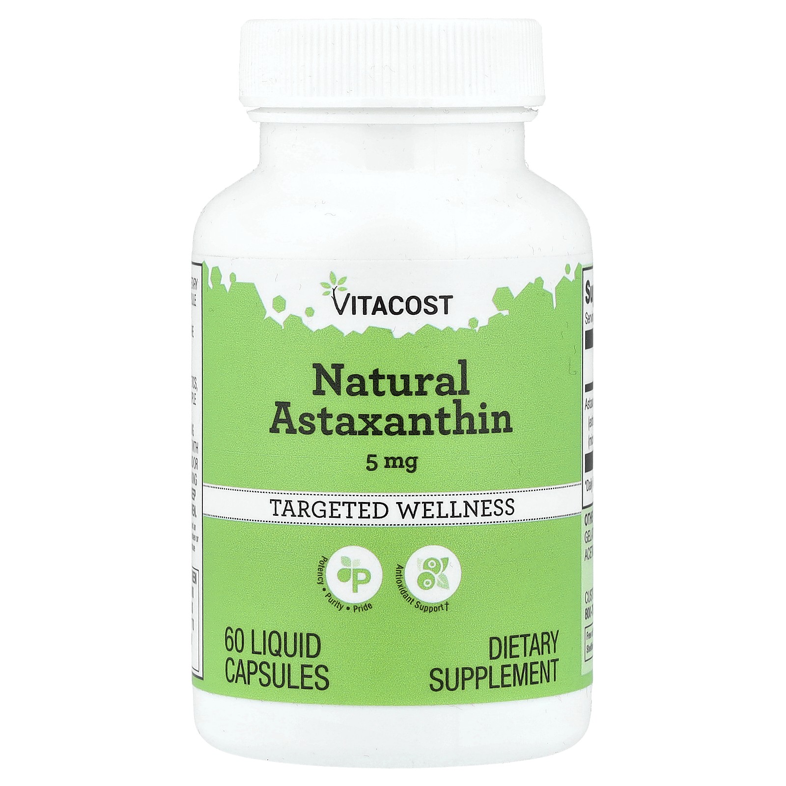 Natural Astaxanthin, 5 mg, 60 Liquid Capsules