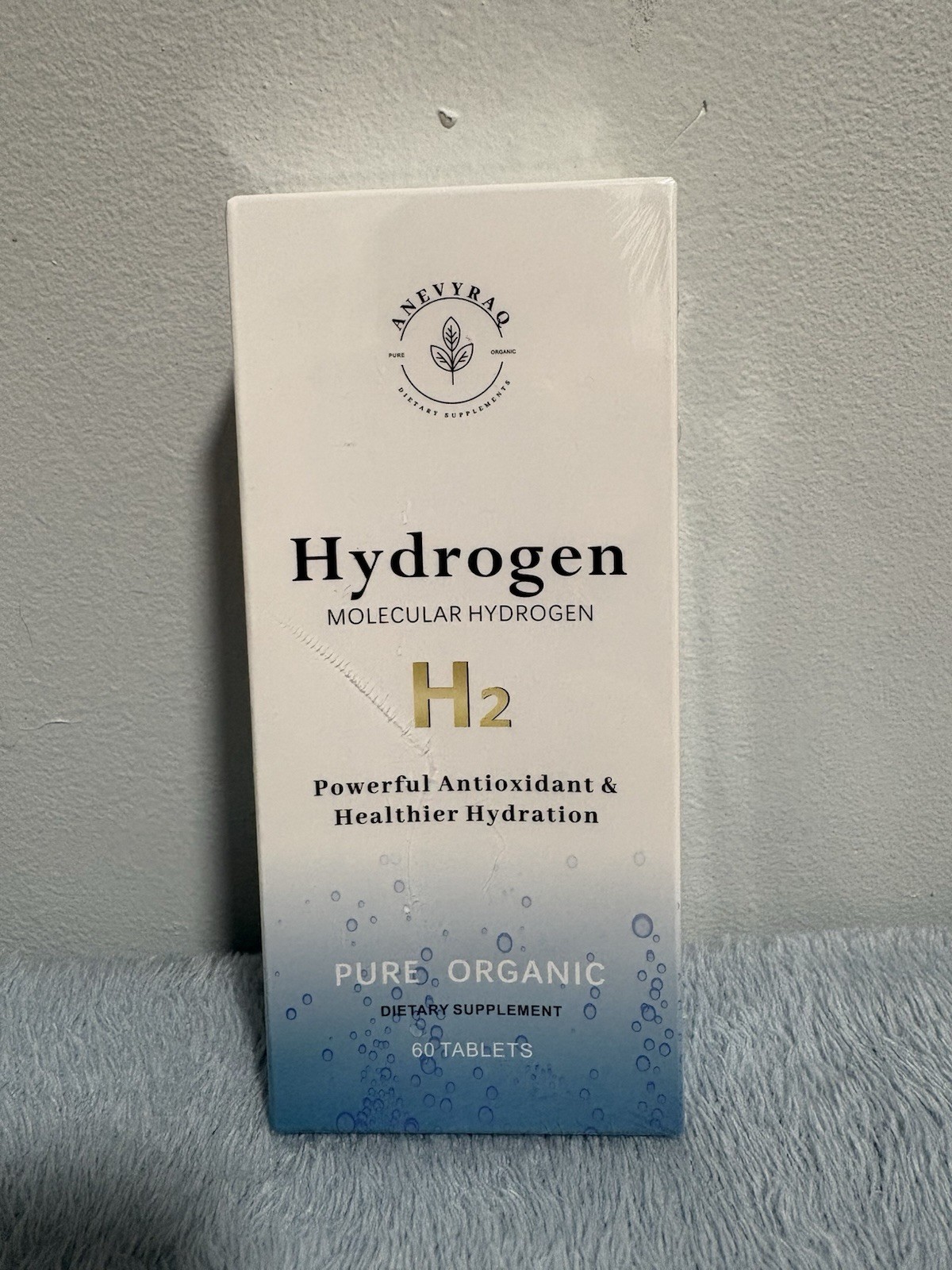 ANEVYRAP Molecular Hydrogen H2 Tablets Antioxidant Hydration 60ct Non-GMO