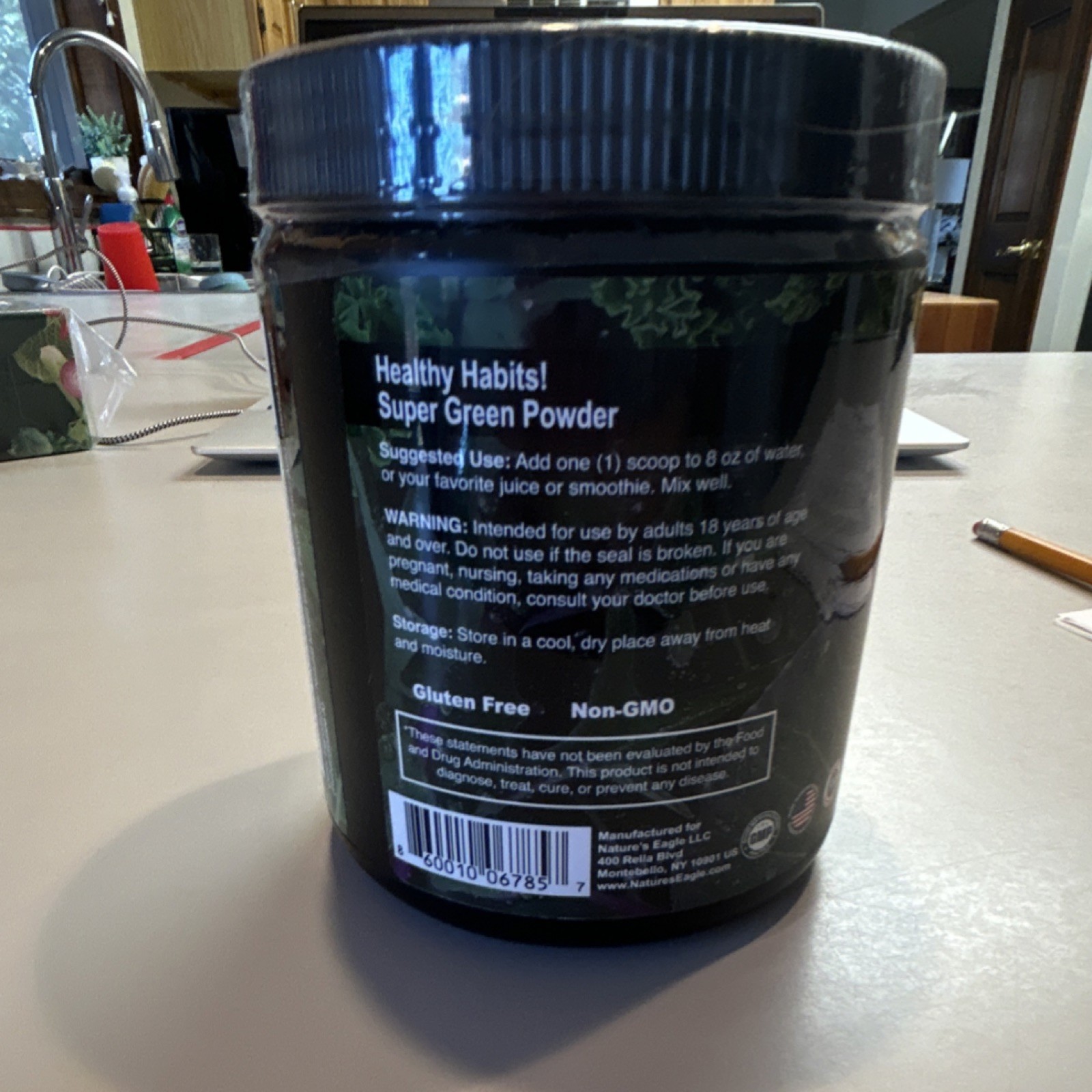 Nature’s Eagle Super Green Powder Collagen Sea Moss Mushroom Gluten Free