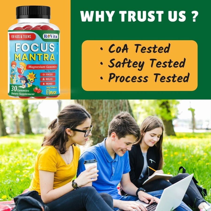 Ashwagandha Gummies for Kids & Teens – Stress Relief, Focus, Relaxation & Mood
