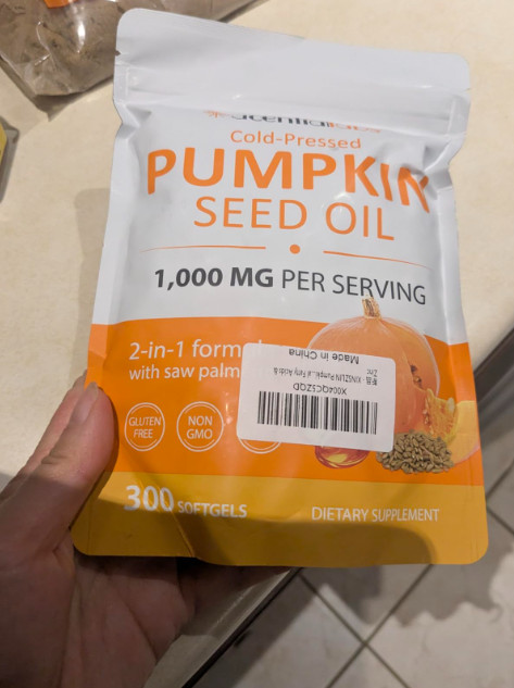 Pumpkin Seed Oil Saw Palmetto 1000mg Softgels Natural Prostate Support Free ship