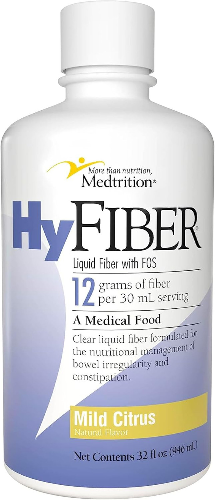 Hyfiber Daily Liquid Fiber for Regularity and Soft Stools, 12 Grams Soluble Fibe
