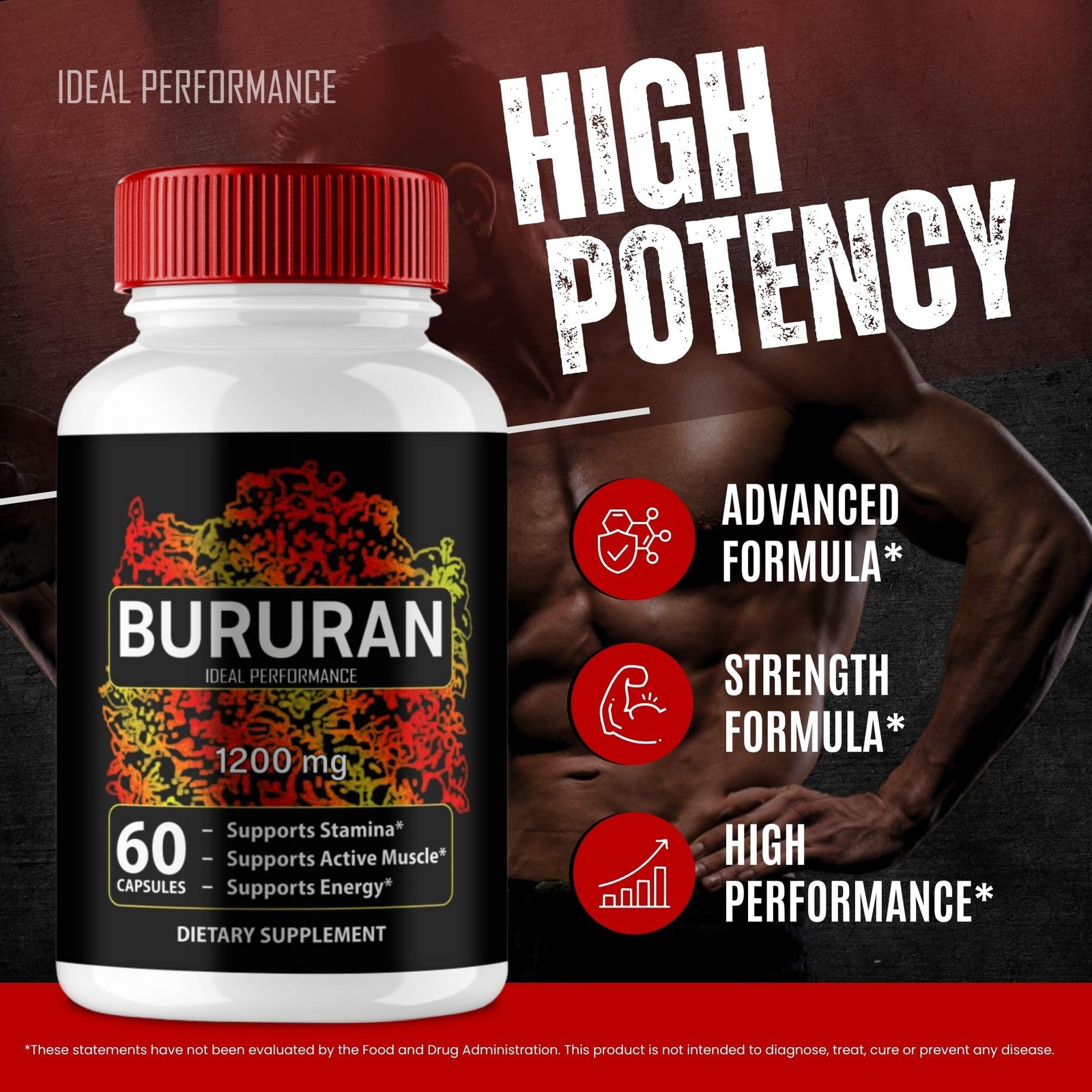 Bururan General Wellness Supplement – 120 Capsules (2 Pack)