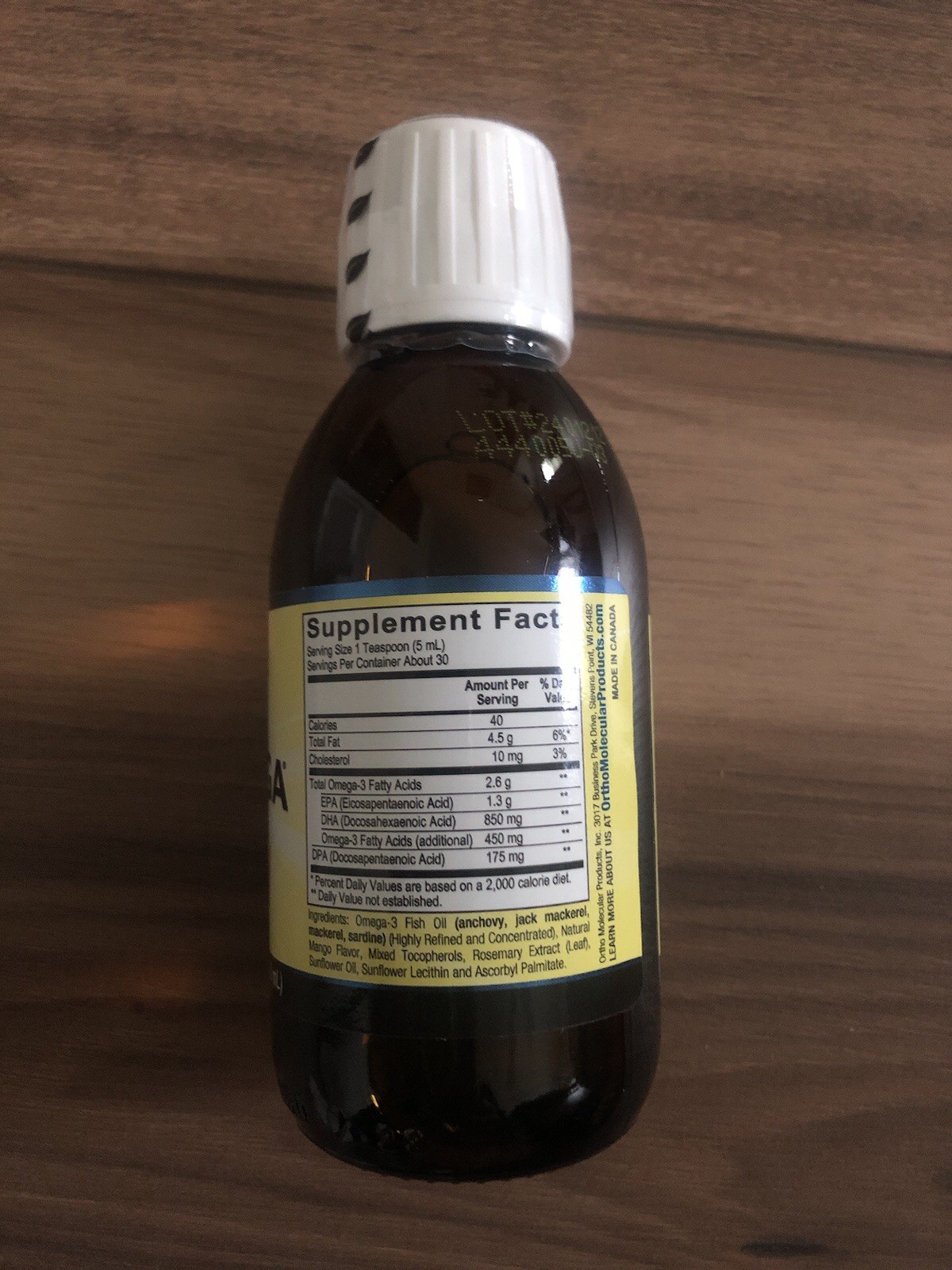 Fish Oil Mango Omega-3 DPA 5.07 fl oz