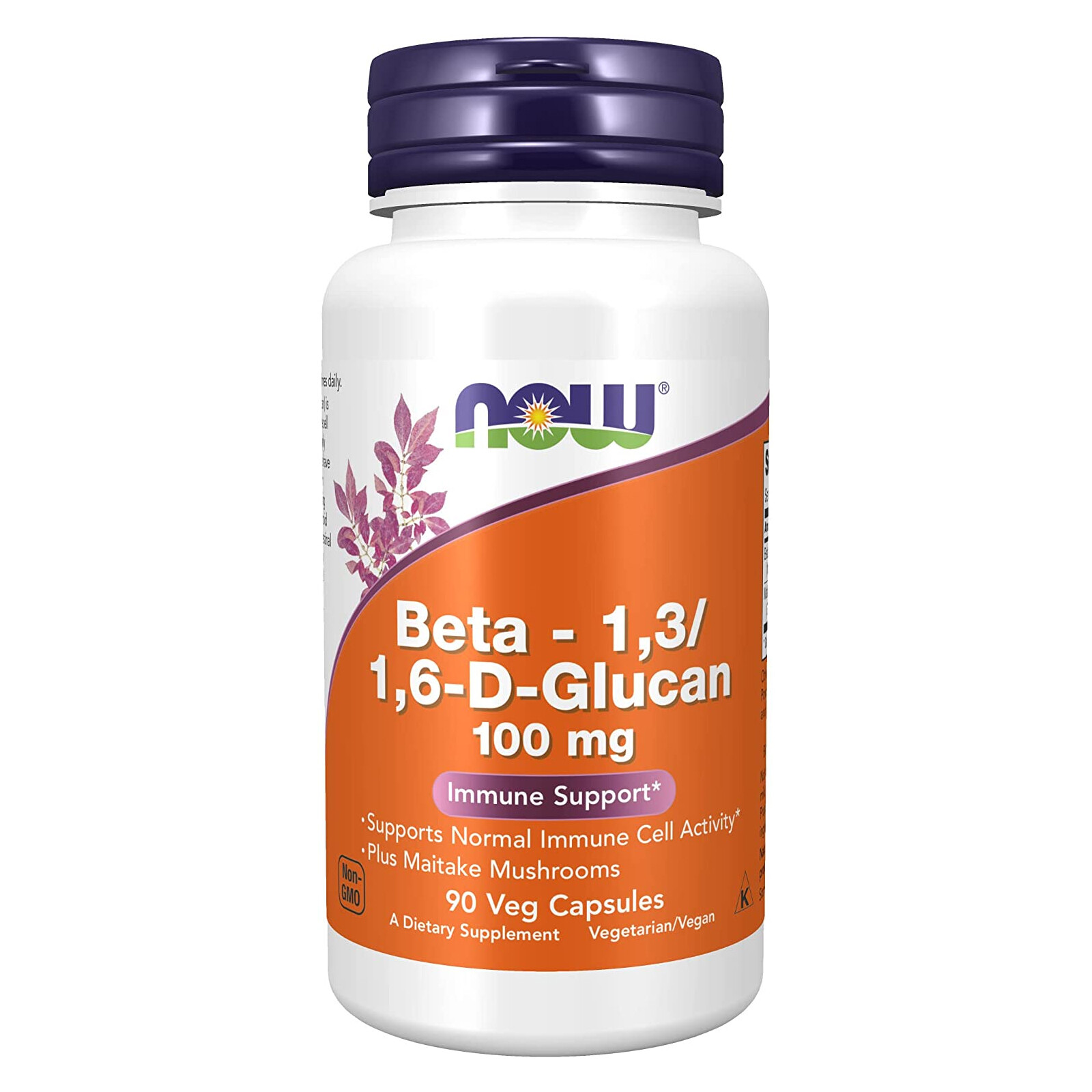 NOW Beta 1316- D -Glucan 100 mg – 90 Veg Capsules, Immune Support, with Maitake