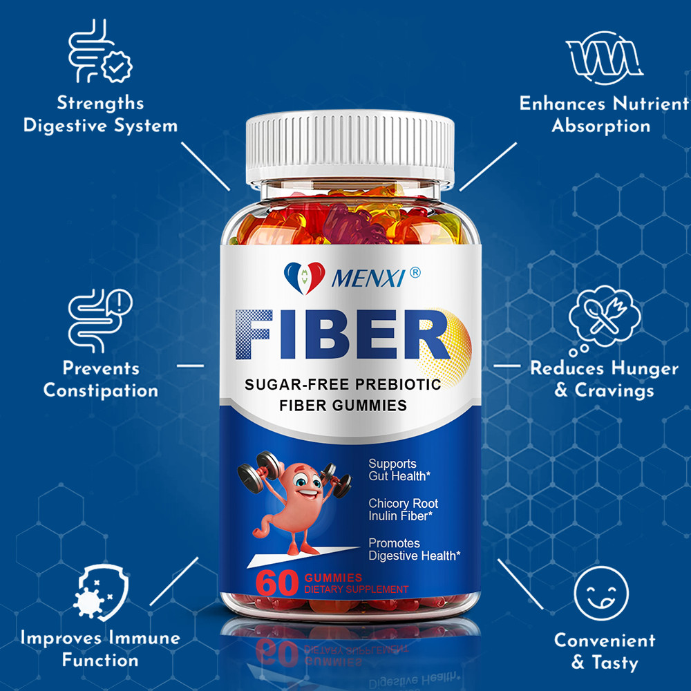 Fiber Gummies (Mixed Fruit Flavored) 60 Gummies – Dietary Fiber Supplement