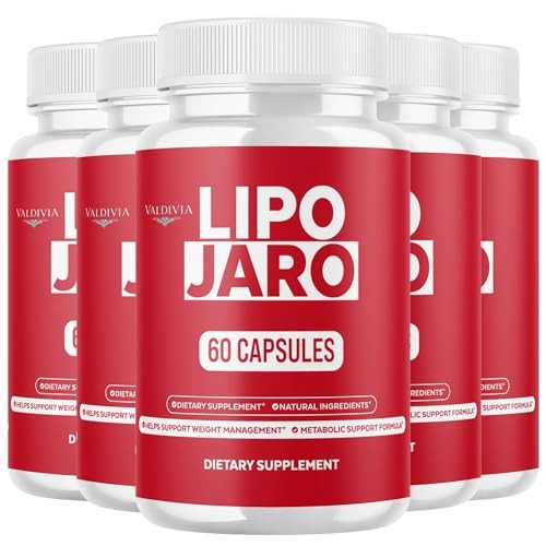 LipoJaro Weight Loss Fat Burner Supplement Capsules Natural 5 Pack 300Ct