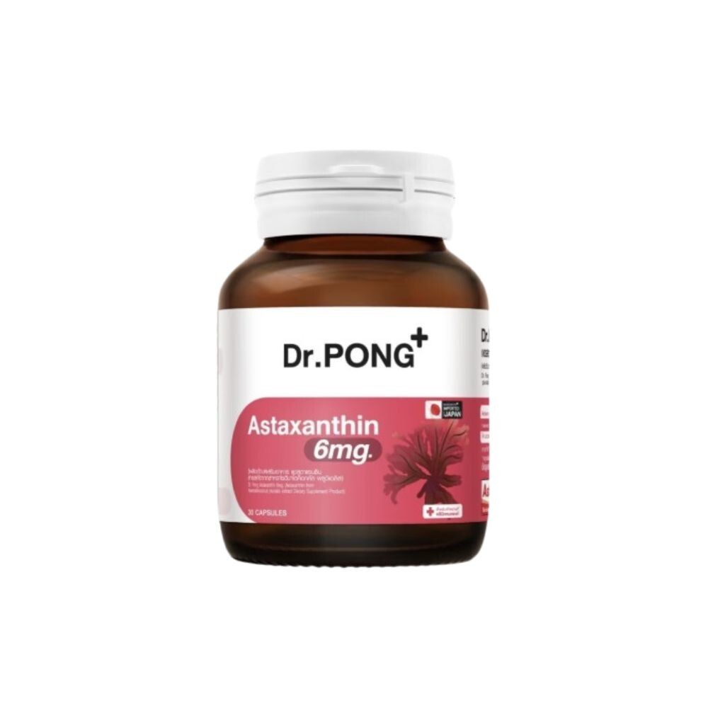 Dr.Pong Natural Astaxanthin 6mg AstaREAL Japan Anti-Aging Supplement Skin Health