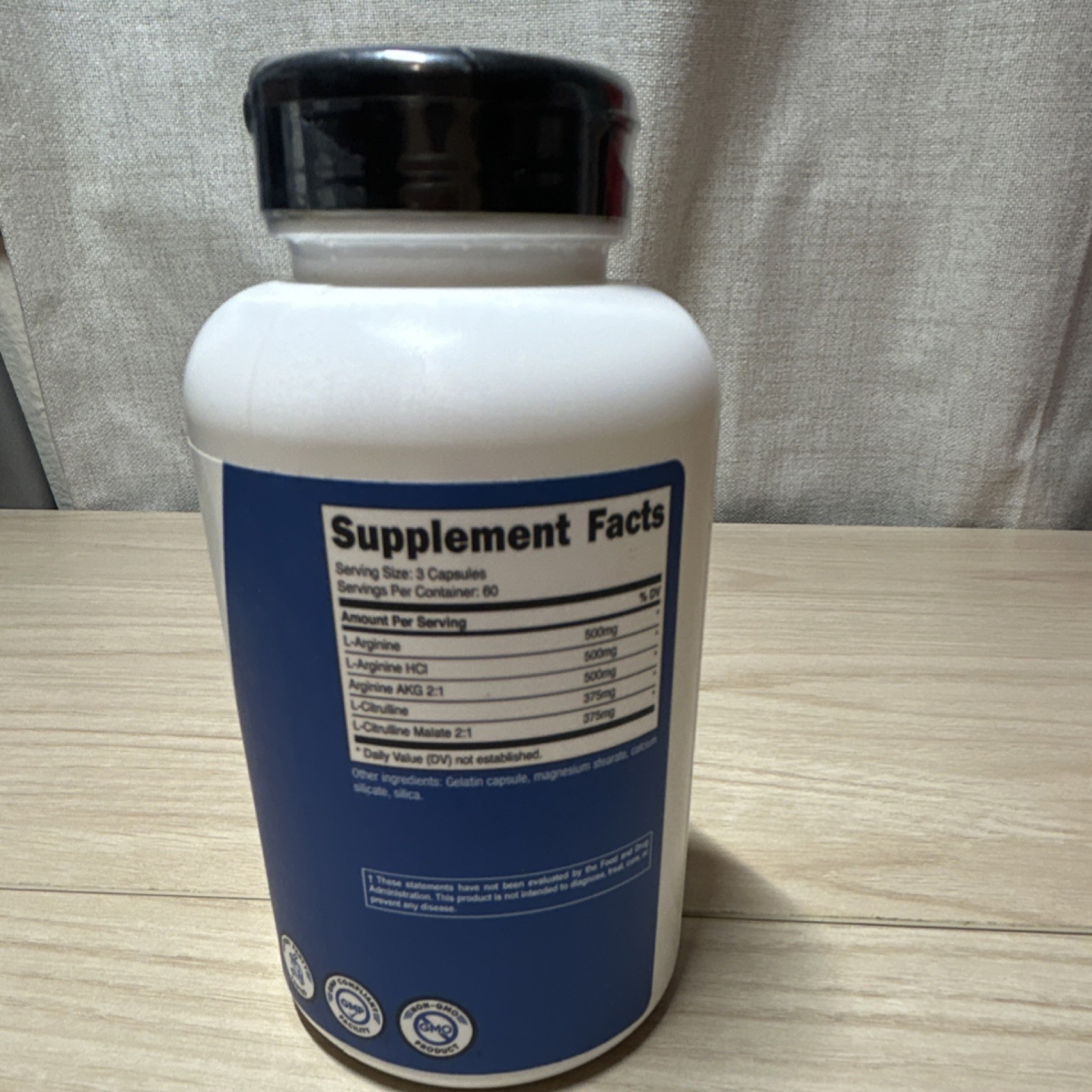 Nutricost Nitric Oxide Booster 2,250mg L-Arginine L-Citrulline 180 Capsules