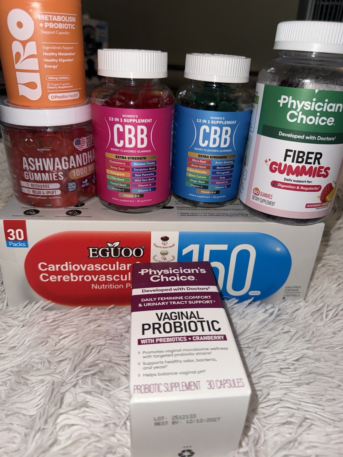 Physician’s Choice Vaginal Probiotic 30 Capsules + Fiber Gummies 60 Raspberry