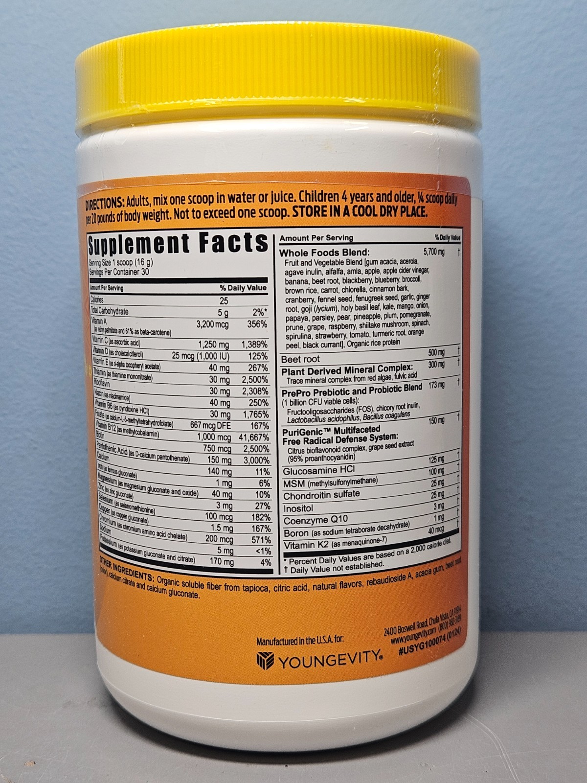 Youngevity Beyond Tangy Tangerine 2.5 Tropical Complex 1 lb NEW Sealed! Exp 1/29