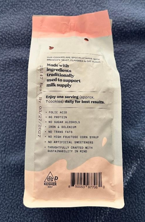 Mommy Knows Best Lactation Cookies, Chocolate Chip, 10 oz (283 g) Exp 5/27/2027