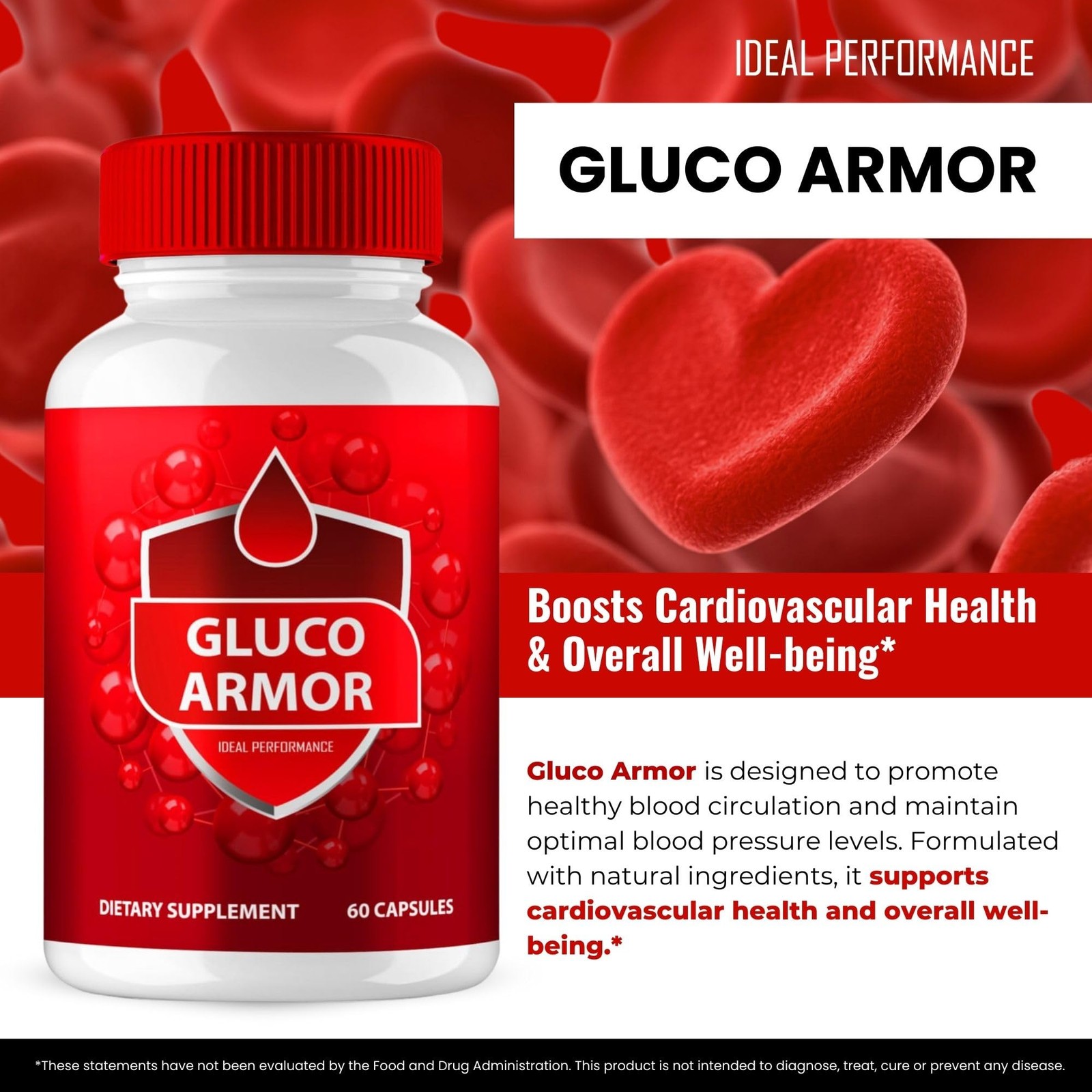 Gluco Armor Blood Sugar Support Metabolic Health Supplem – 120 Capsules (2 Pack)