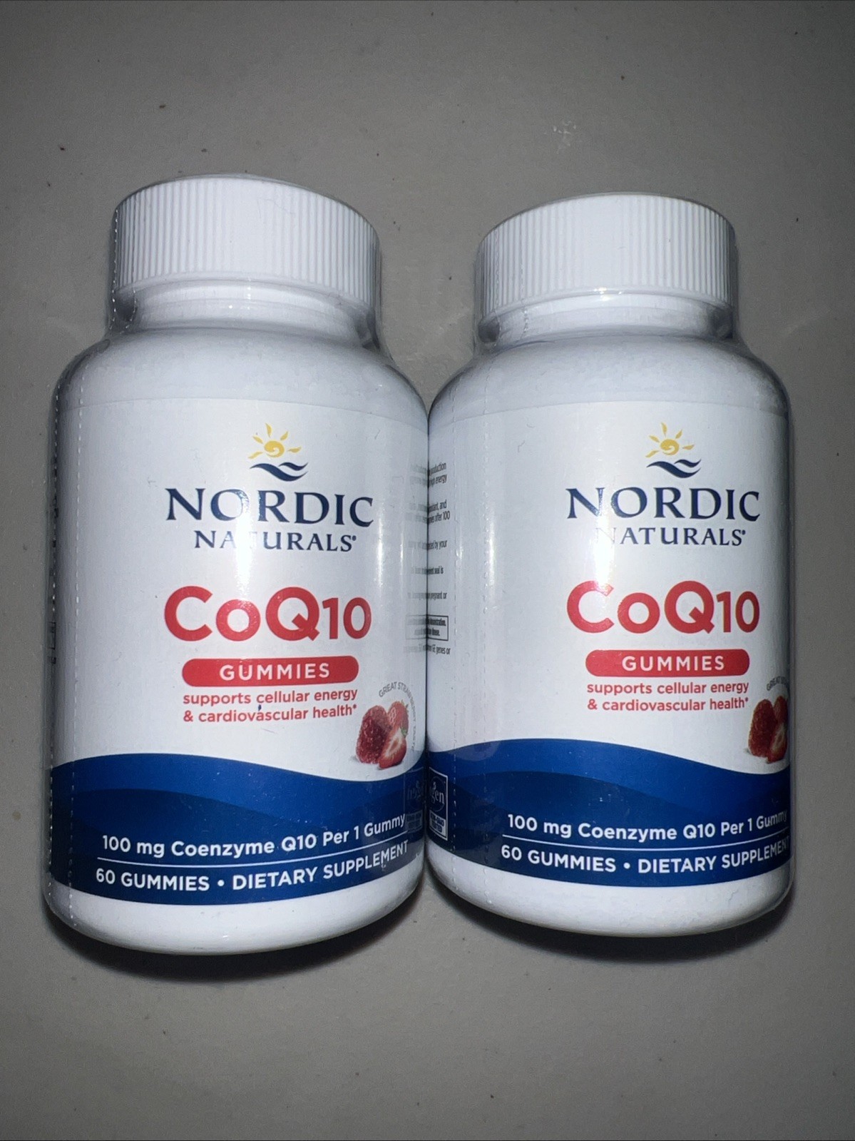 2x Nordic Naturals CoQ10 Strawberry Gummies – Antioxidant Gummies, 60 ct