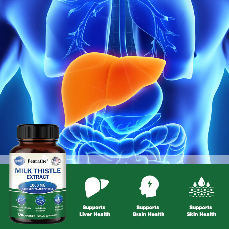 Milk Thistle Extract 1000mg – Promotes Healthy Liver Function