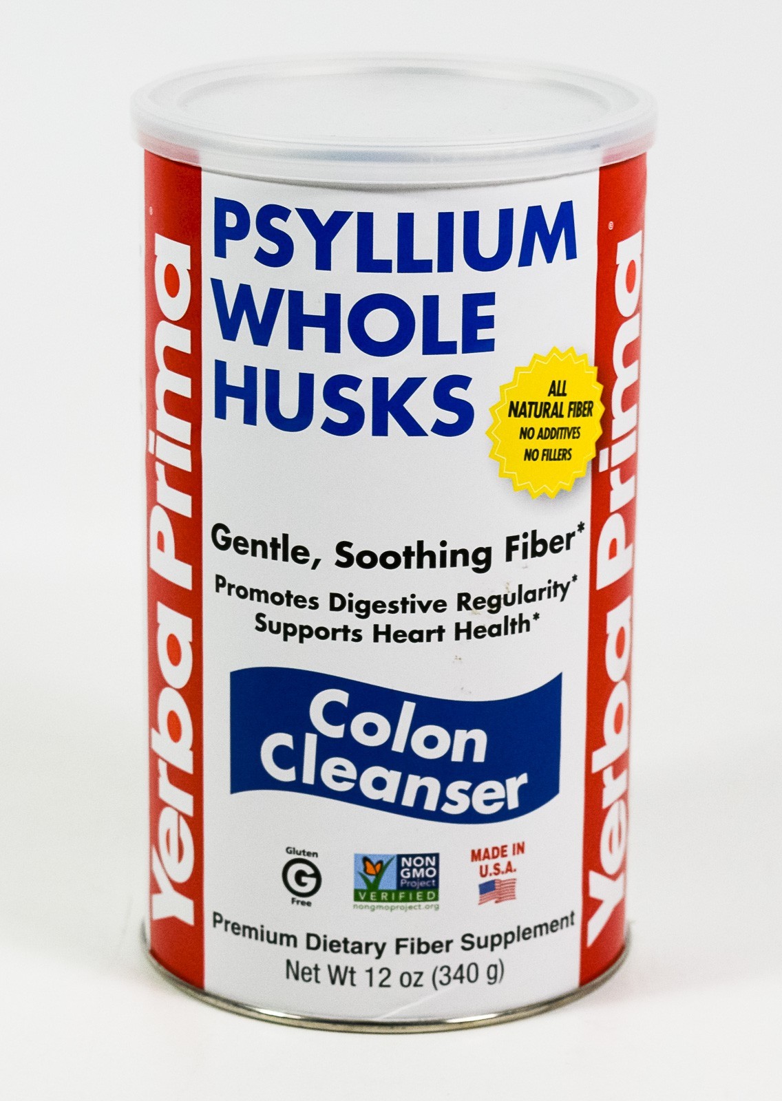 2 Yerba Prima Psyllium Whole Husks COLON CLEANSER 12oz Fiber Powder 11/2027+