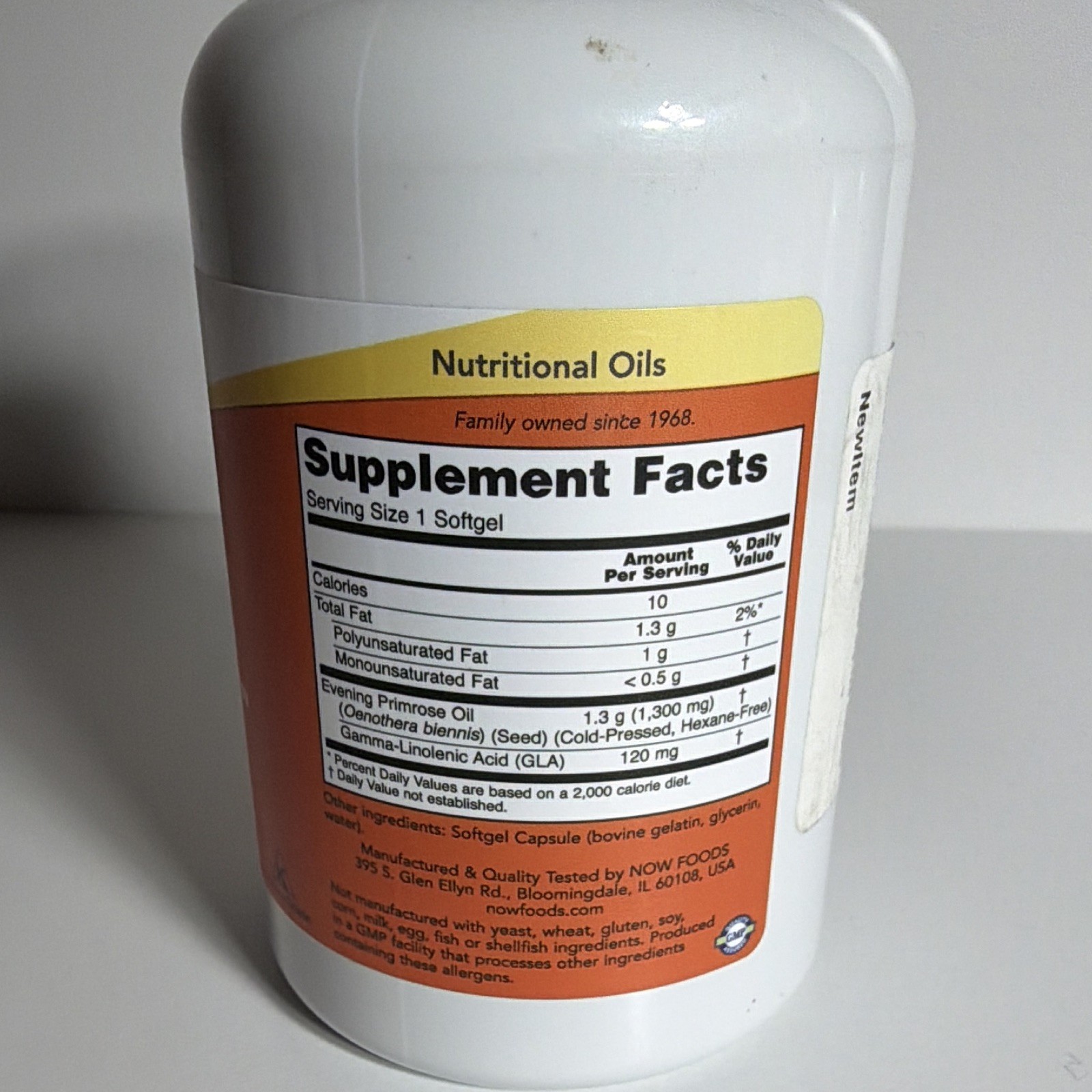 NOW Super Primrose Evening Primrose Oil 1300mg 120 Softgels Exp 07/2027