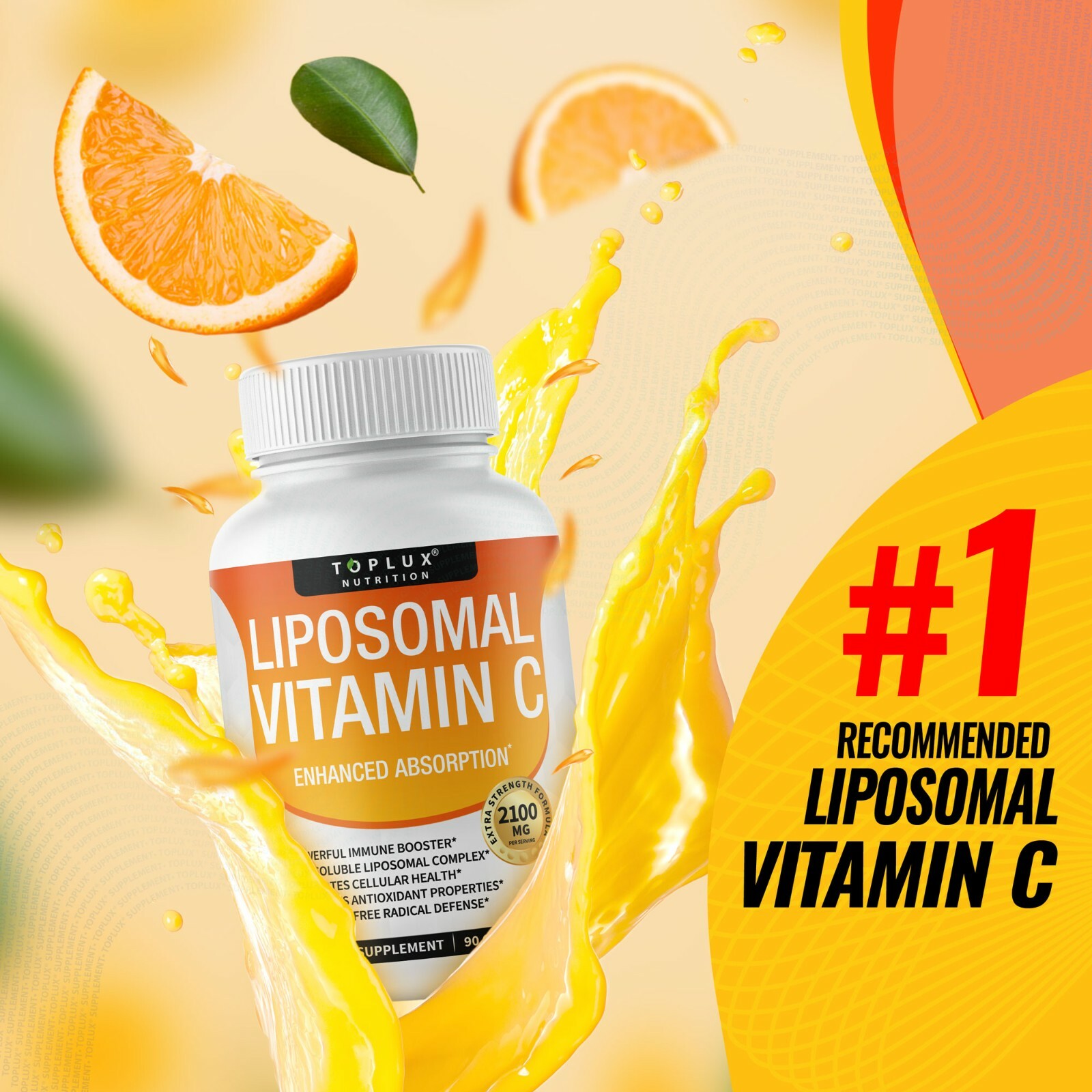 Liposomal Vitamin C 2100 MG Capsules (2 PACK) High Absorption Vitamin C Pills