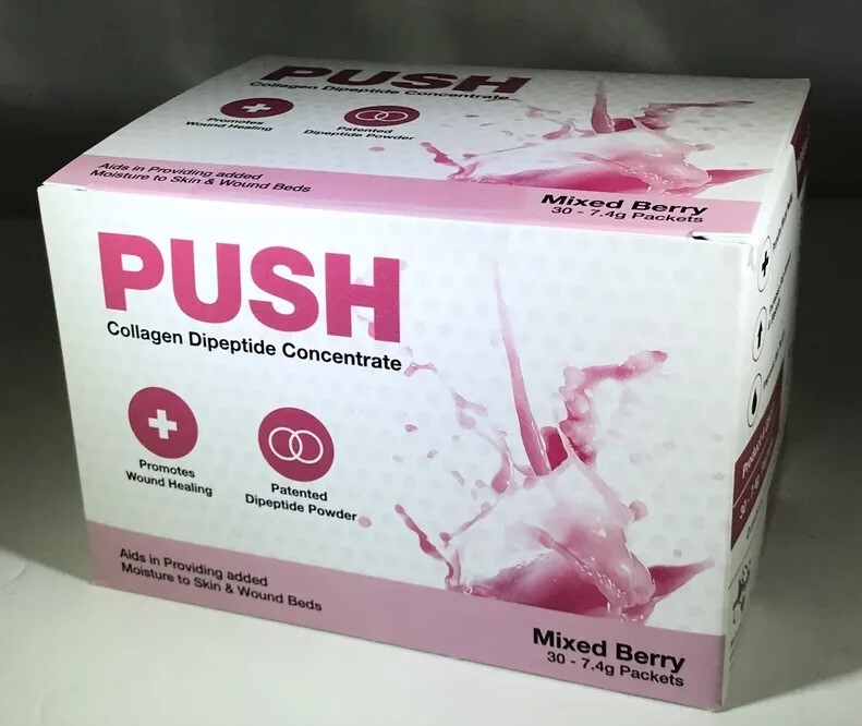 Push Collagen Wound Healing Concentrate Mixed Berry 30 Packets