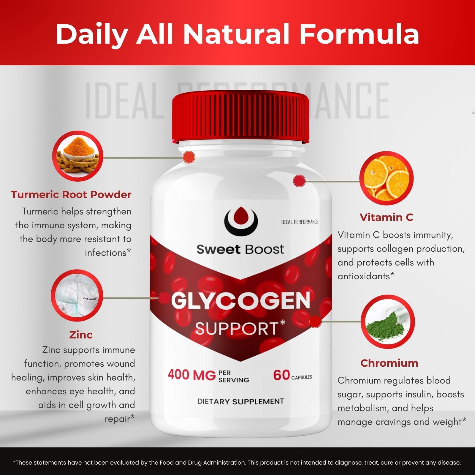 Sweet Boost General Wellness Supplement – 300 Capsules (5 Pack)