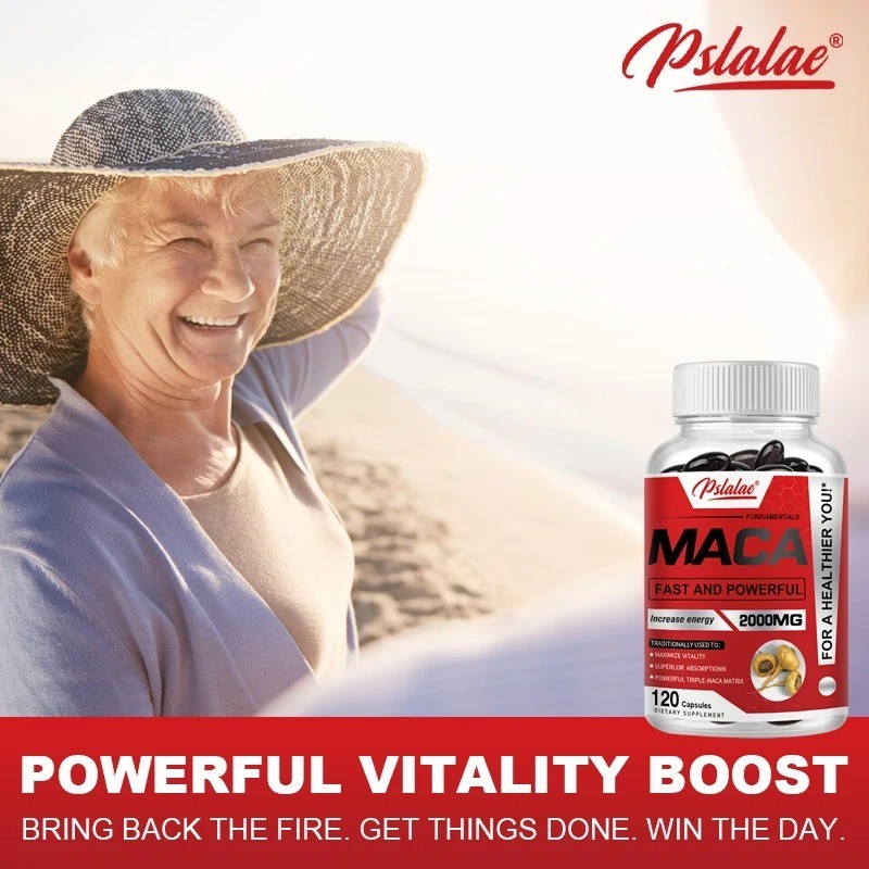 Maca Root Capsules Black Red Yellow Maca Herbal Supplement for Men Women
