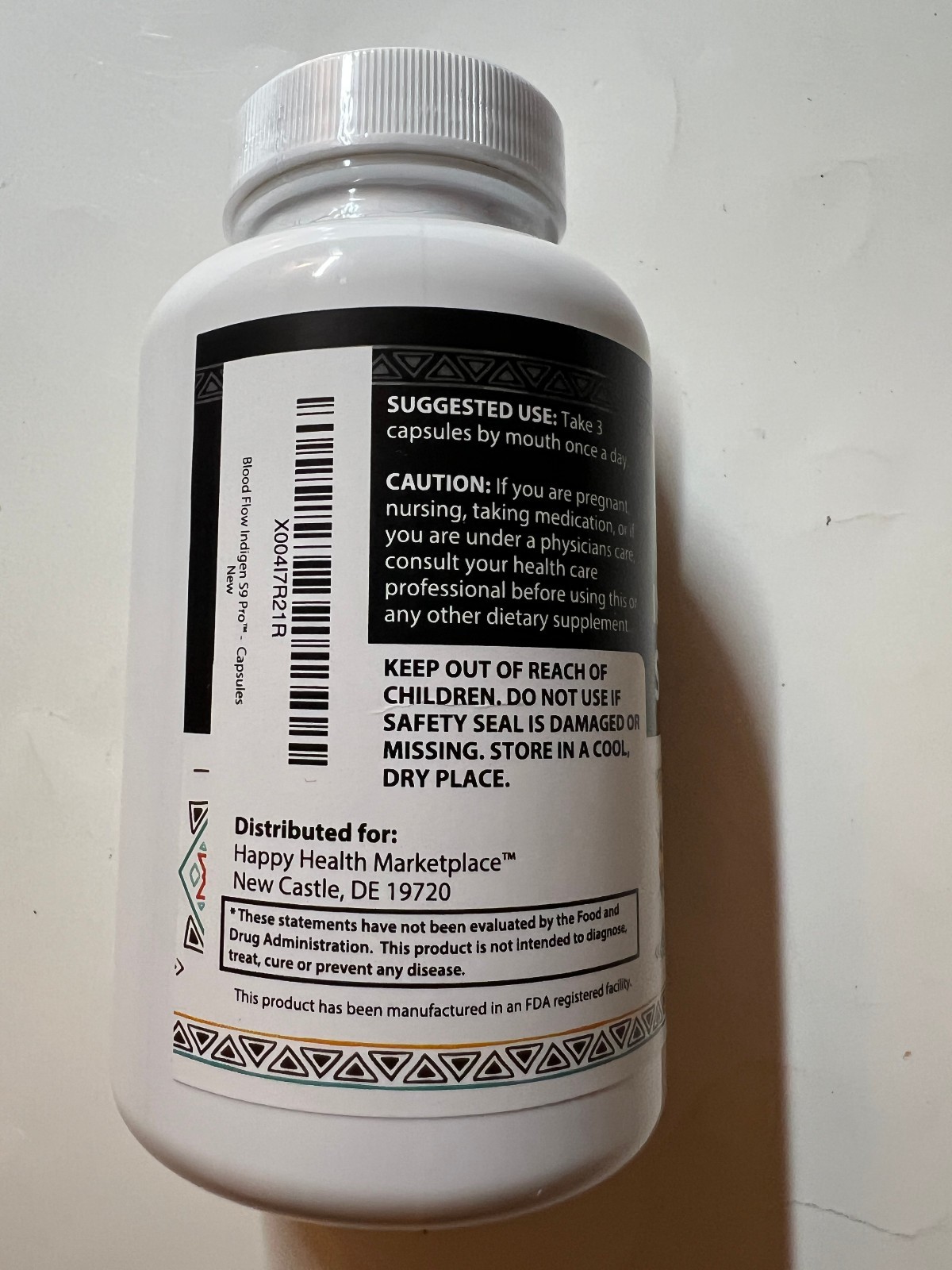 Blood Flow Circulation Supplement Capsules Energy & Vascular Support 90ct