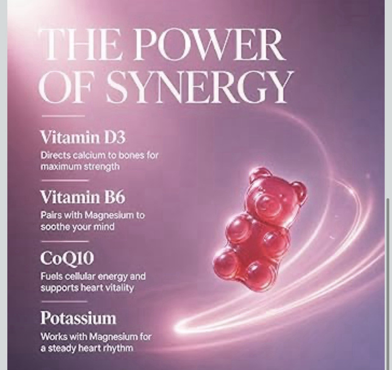 YALVIVE Magnesium Glycine Complex Gummies 1000mg Blissful Berry 120 Ct