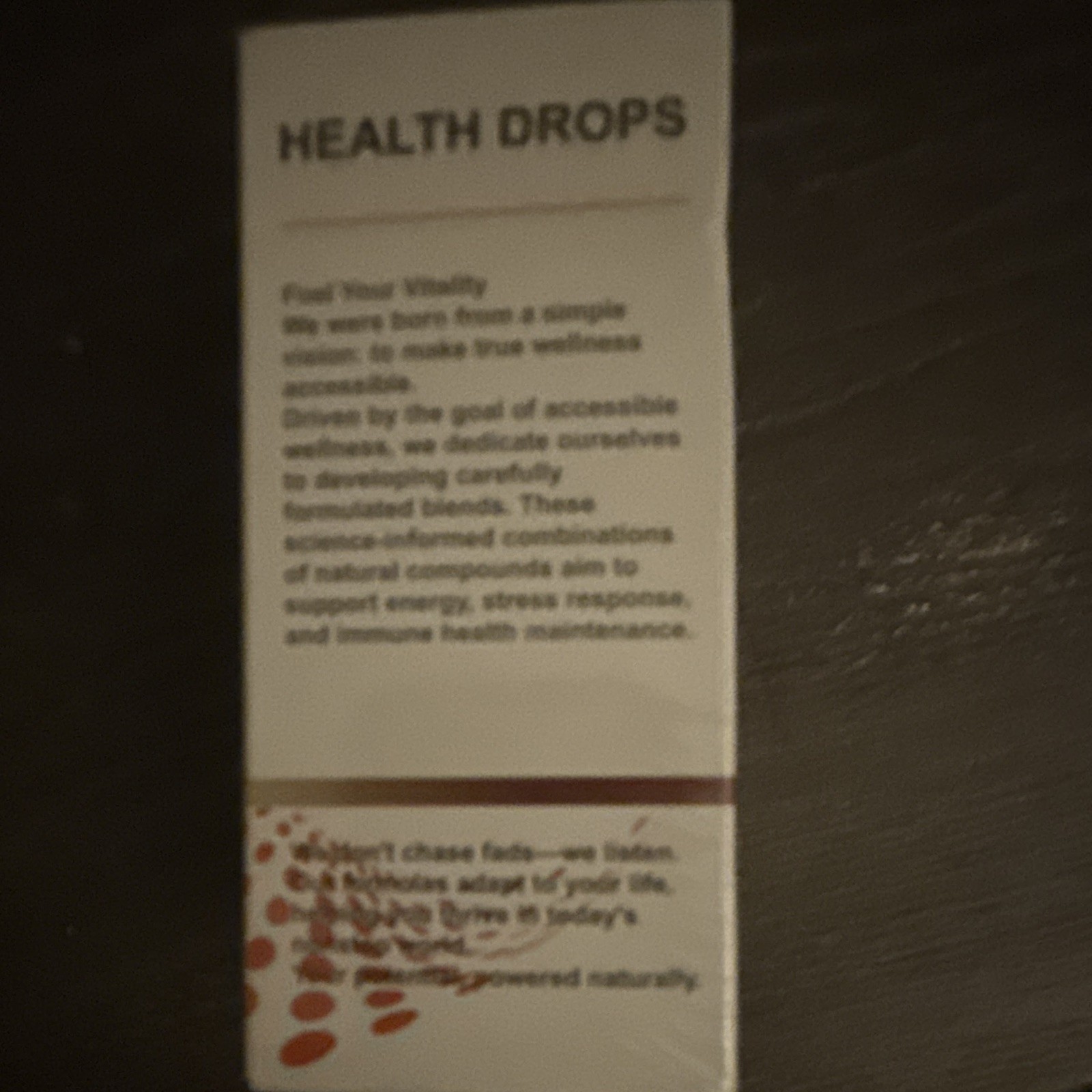 Health Drops Energy Support Dietary Supplement Drops, Gluten-Free, Unisex Adult